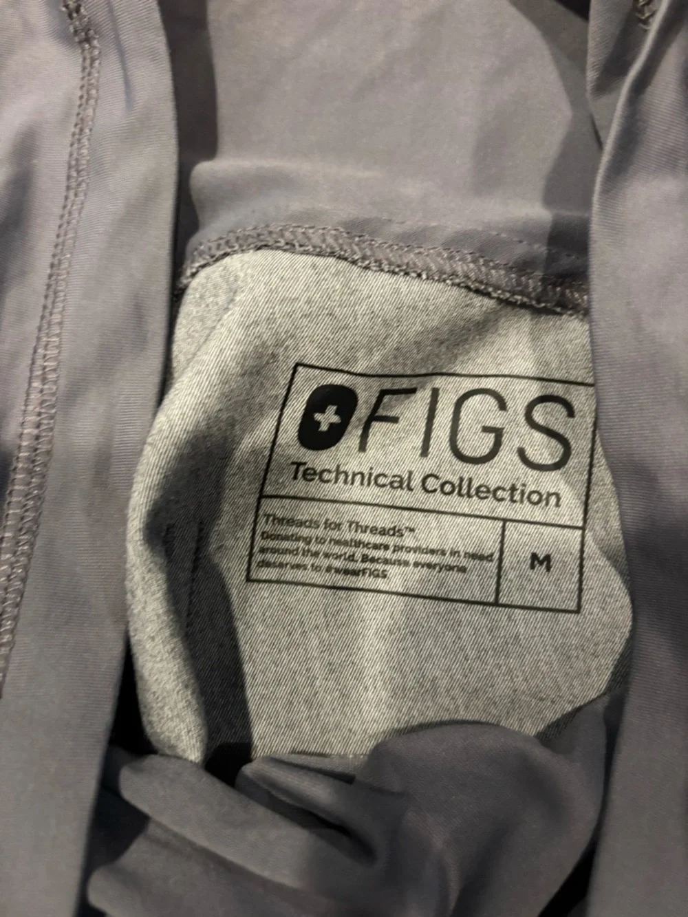 Figs Women's Gray Maternity Dress Pants with Stretch Panel